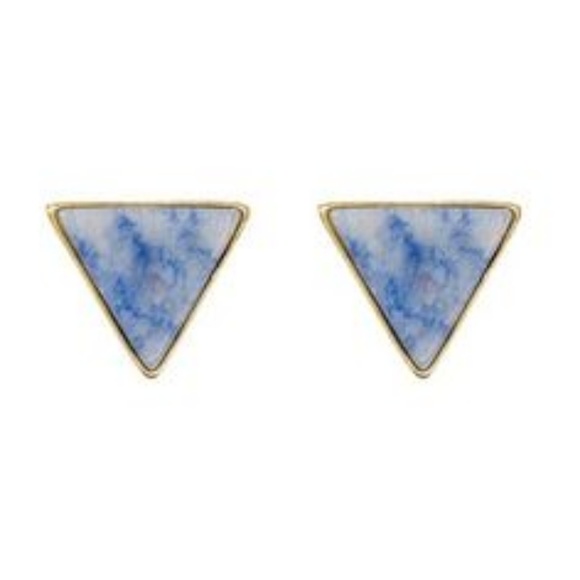 Panacea Cache Jewelry - Panacea stone triangle earrings